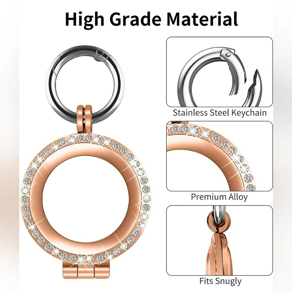 Bling Metal Case Compatible with Apple New AirTag 2021